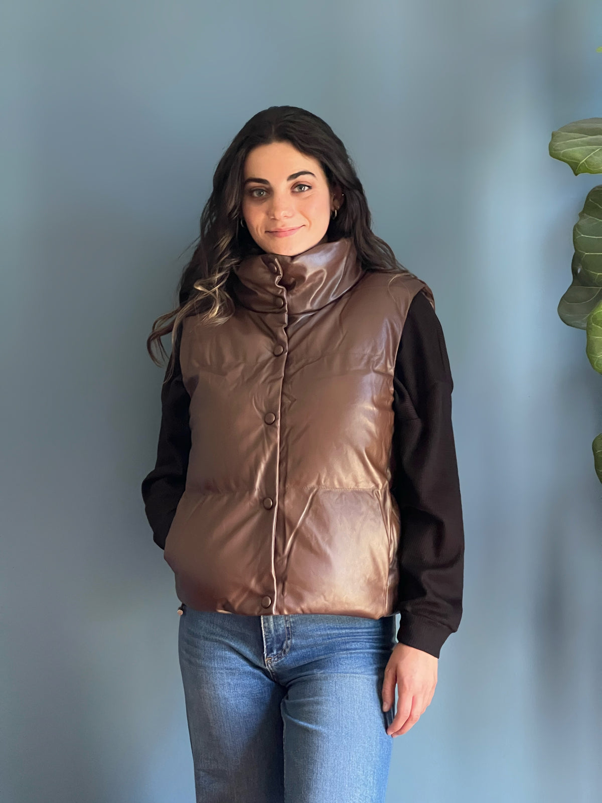 Chaqueta Ecocuero Sin Mangas