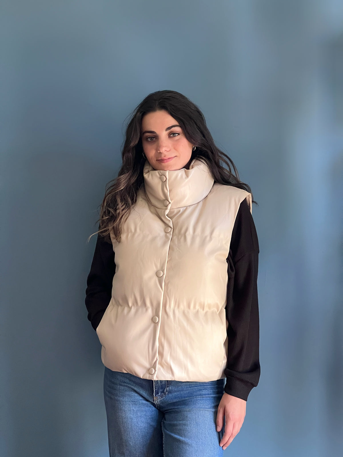 Chaqueta Ecocuero Sin Mangas