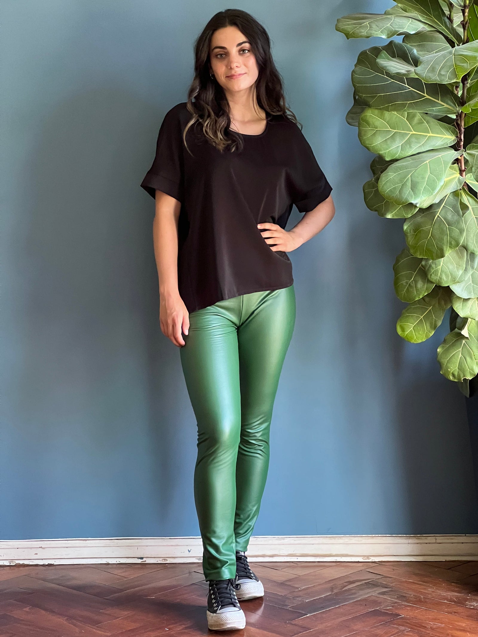 Calza Verde Ecocuero Deco por ti 