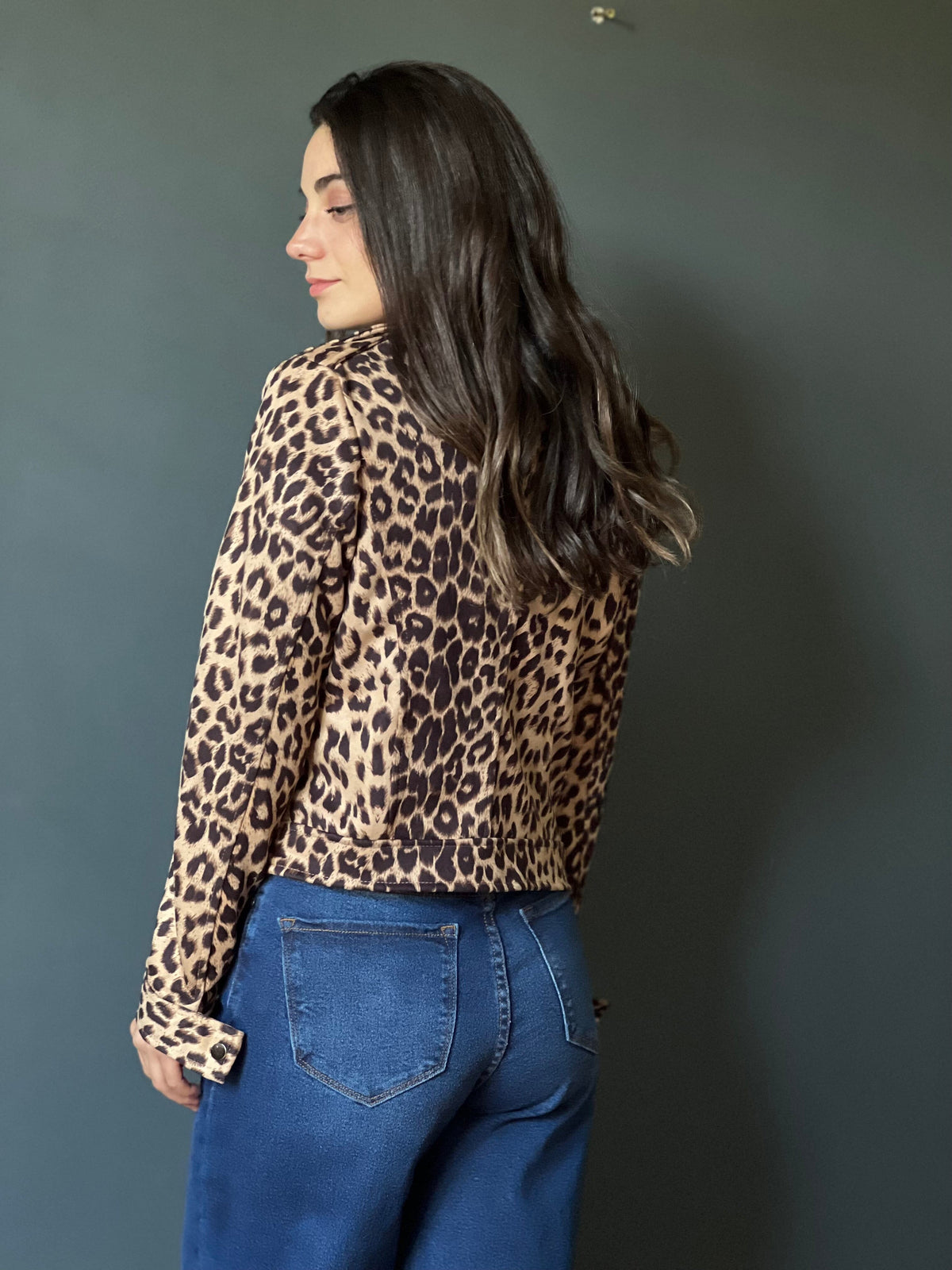 Chaqueta Biker Leopardo Beige Moda Deco por ti 