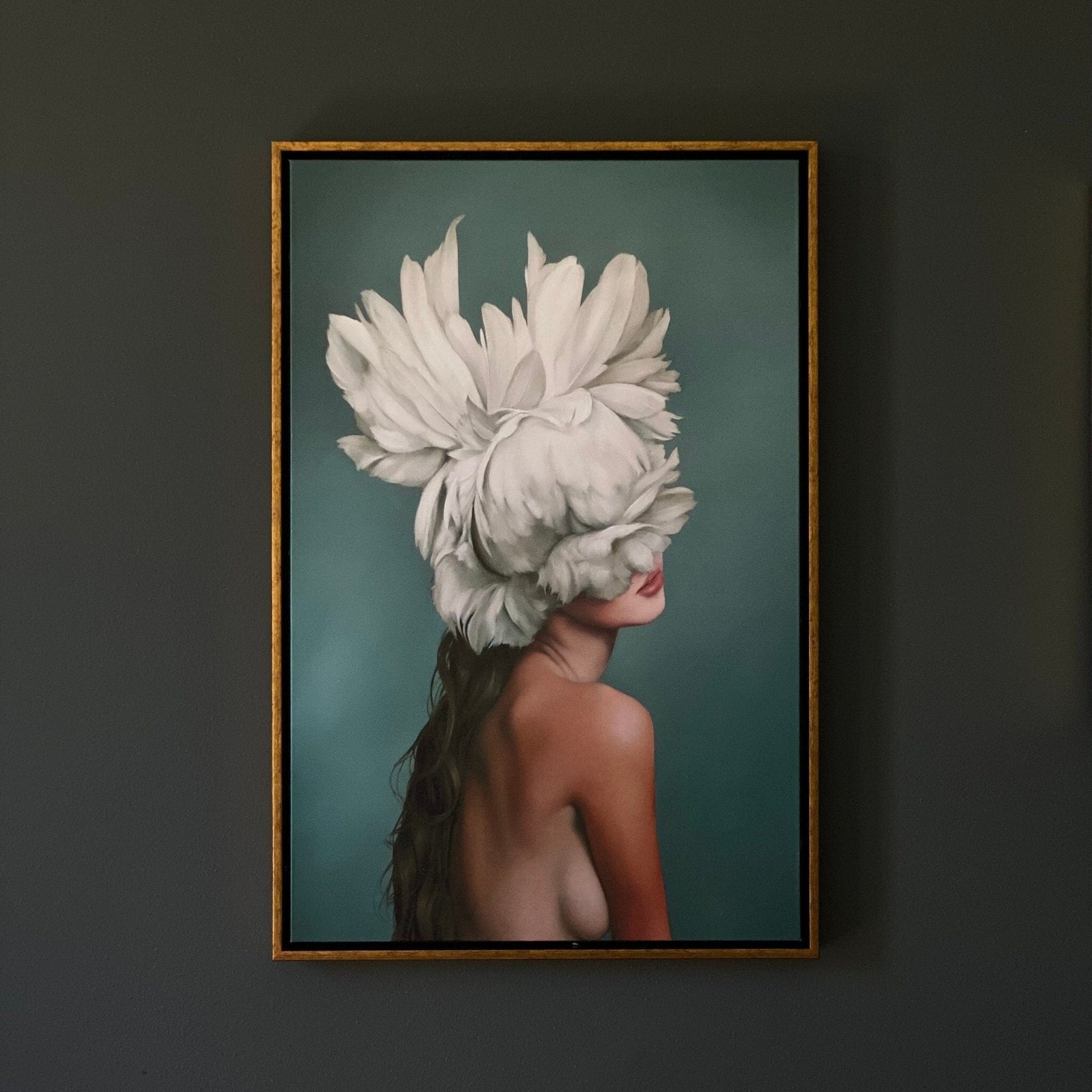 Cuadro Cabeza de Plumas Blancas Deco por ti 