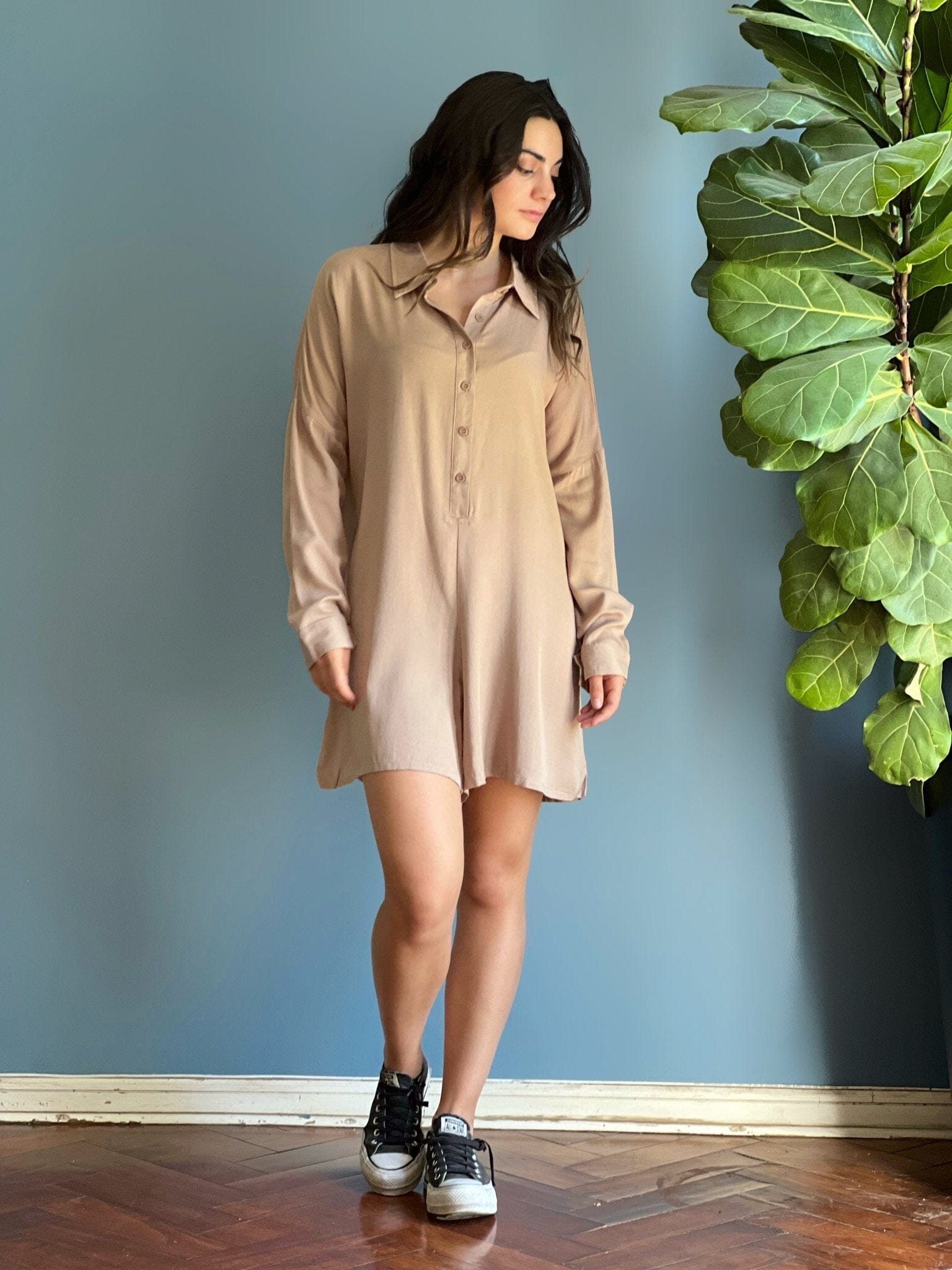 Enterito Camisero Beige Moda Deco por ti 