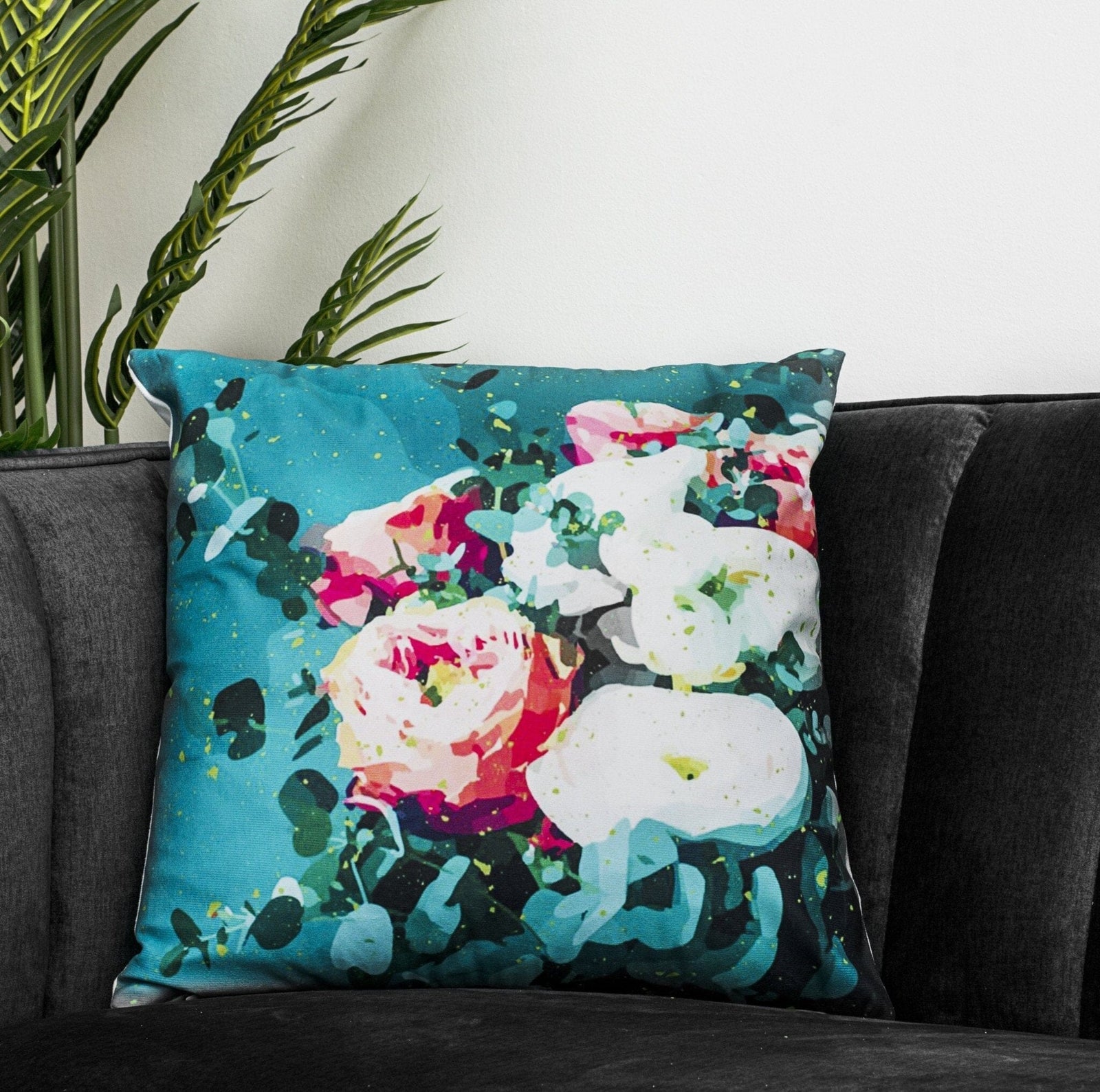 Funda Cojín Amapolas Blancas Deco por ti 