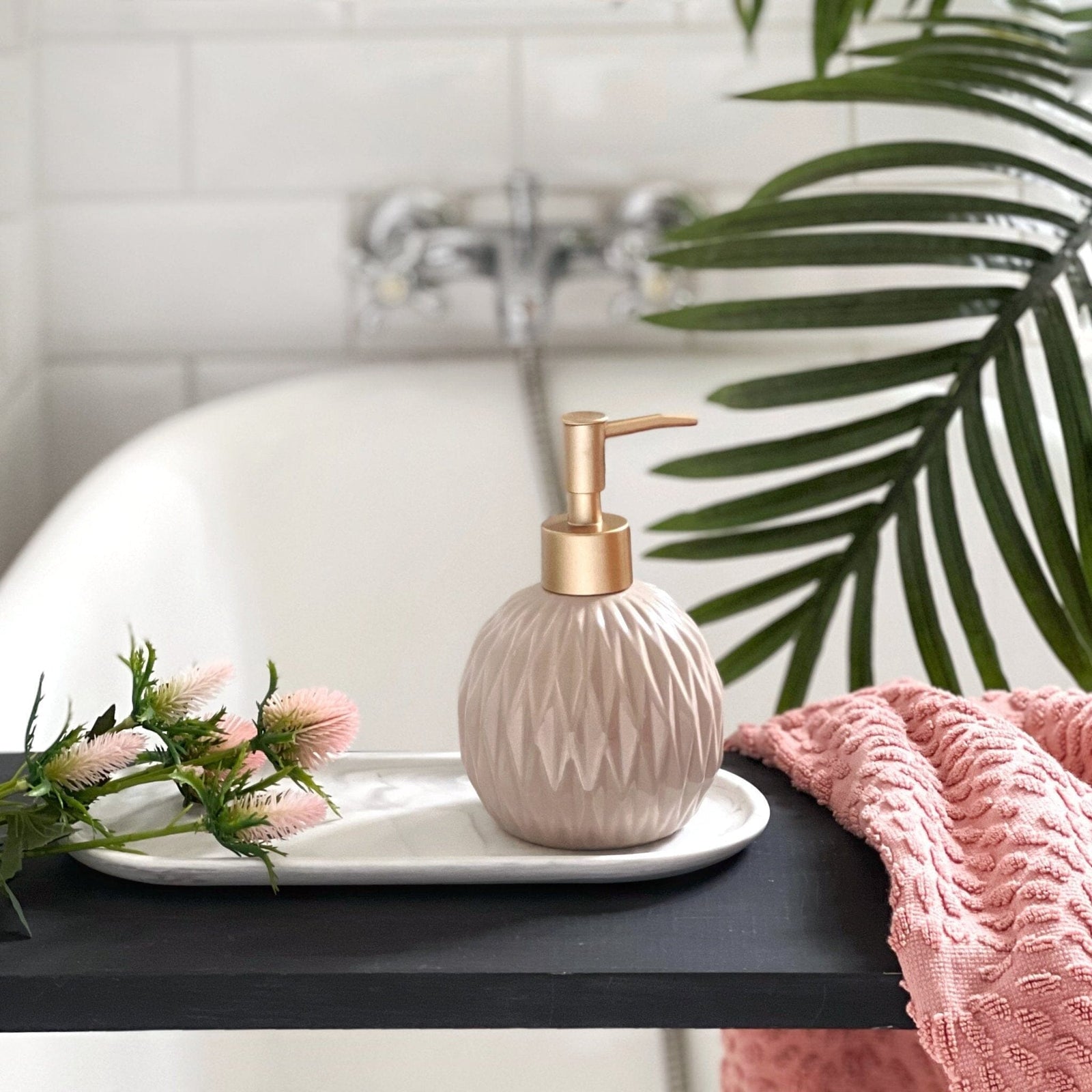 Jabonera Redonda Beige Deco por ti 