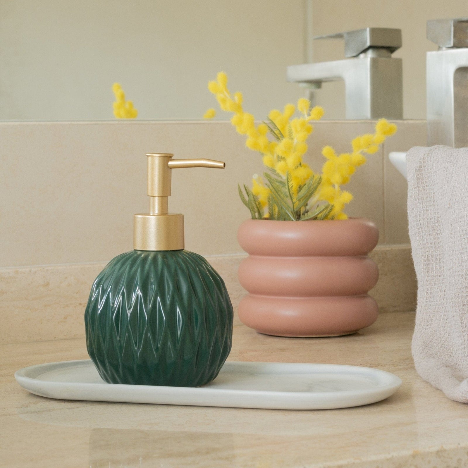 Jabonera Redonda Verde Deco por ti 