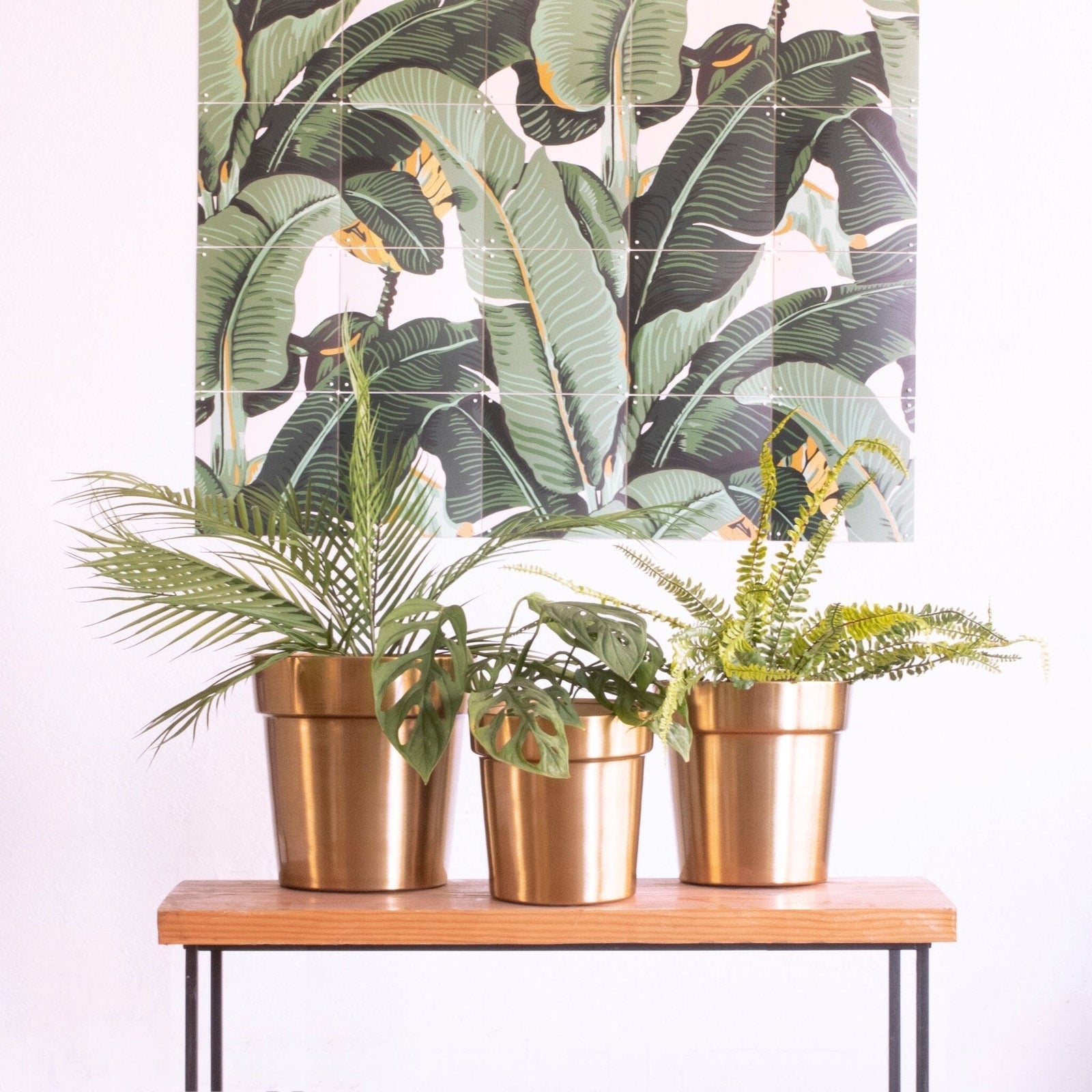 Macetero Balde Dorado Deco por ti 