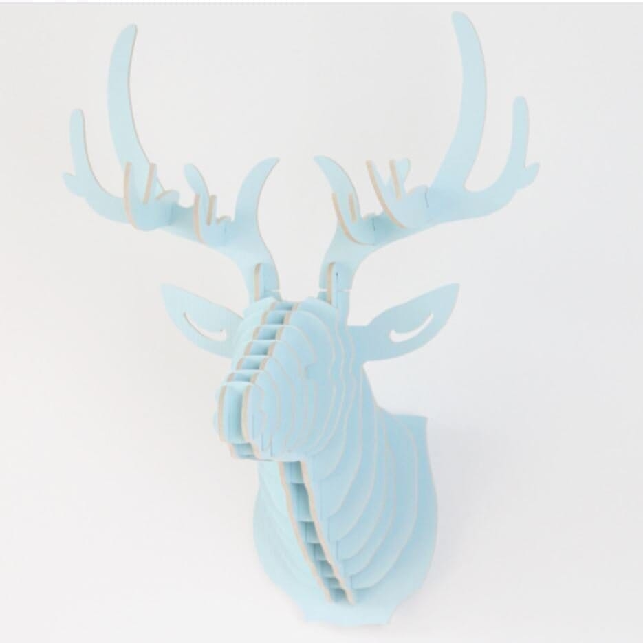 Mini Alce Pared Deco por ti Celeste 
