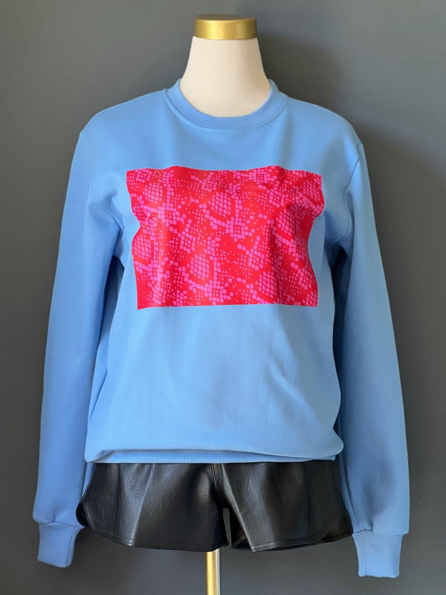 Poleron Azulino Estampado Moda Todo por ti 