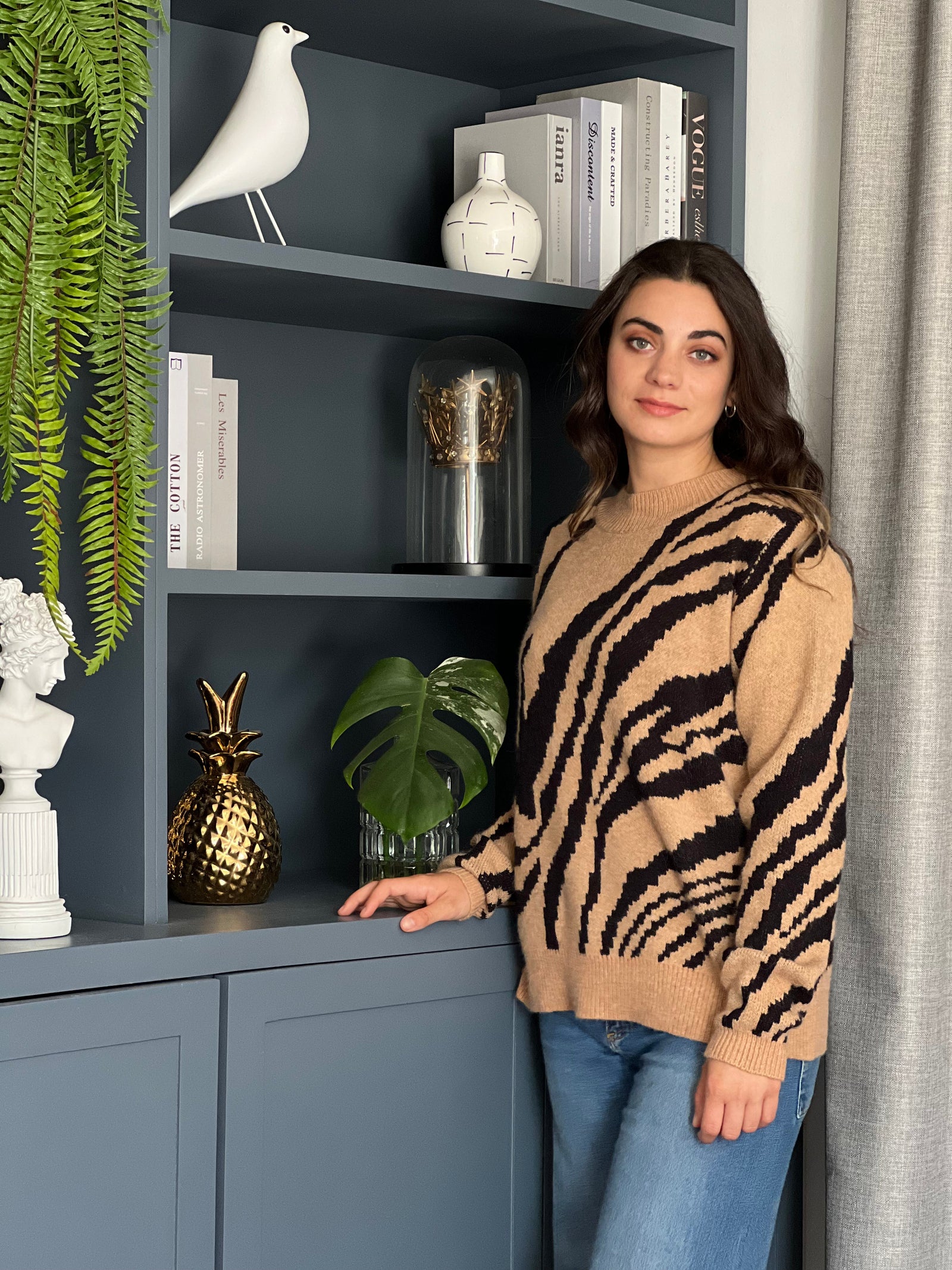 Sweater Cebra Cafe Claro Deco por ti 