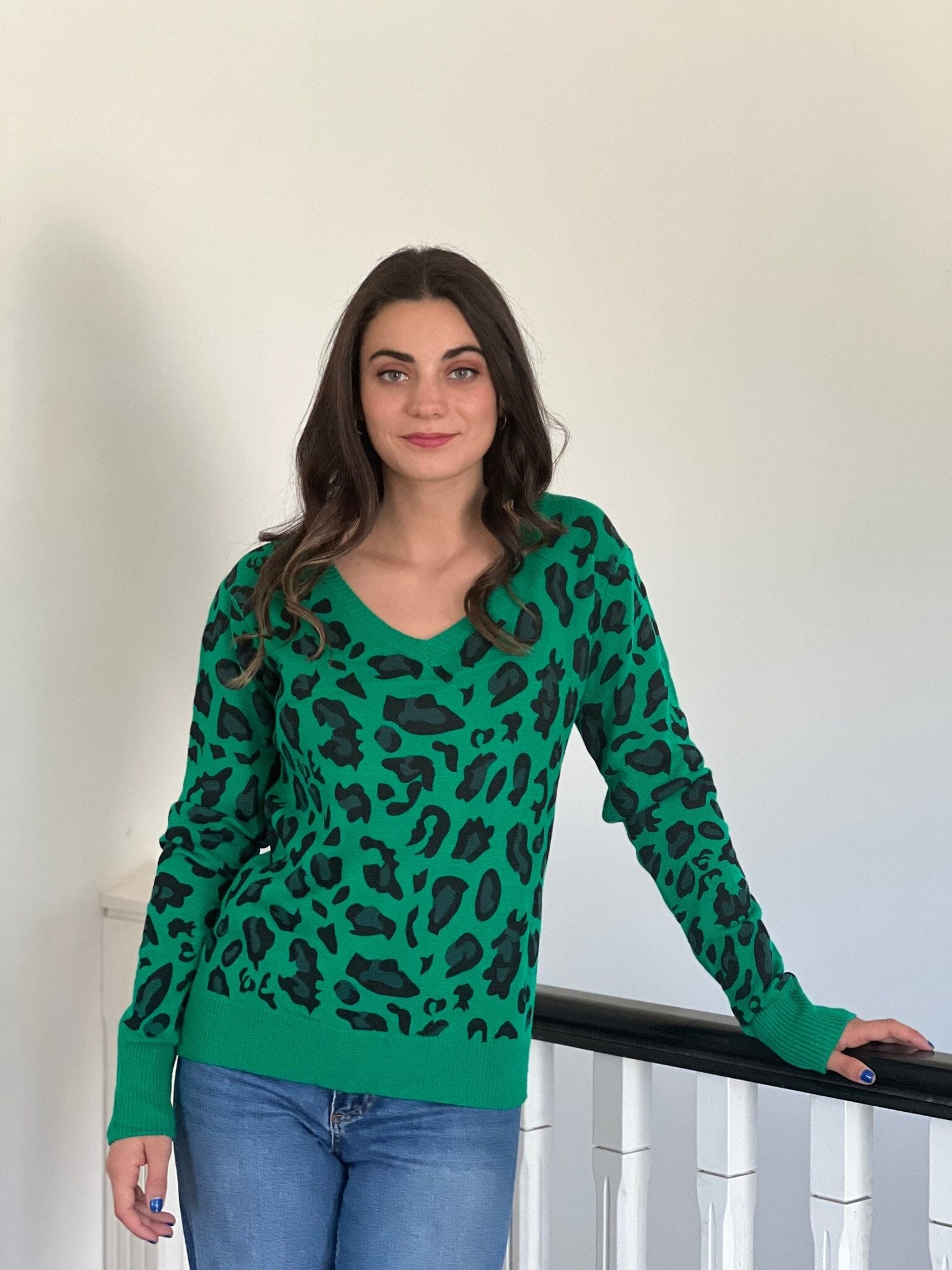 Sweater Leopardo Verde Moda Todo por ti 