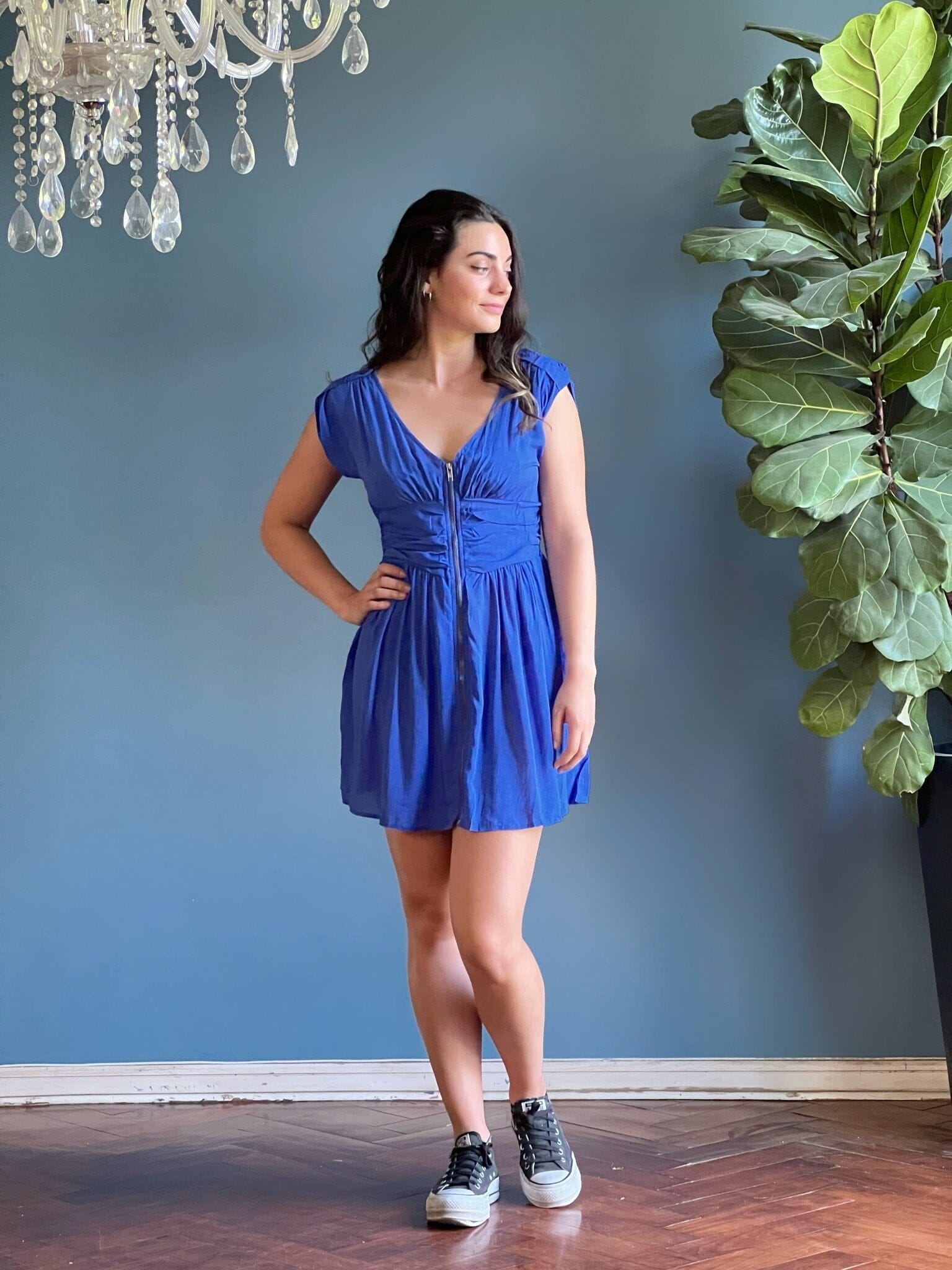 Vestido Cierre Azul Moda Deco por ti 