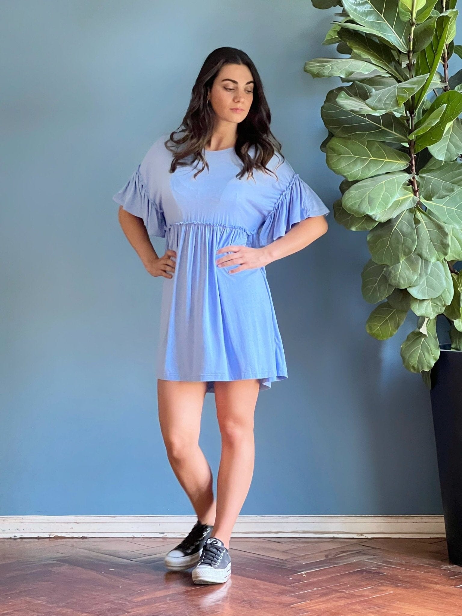 Vestido Pinzas Lila Moda Deco por ti 